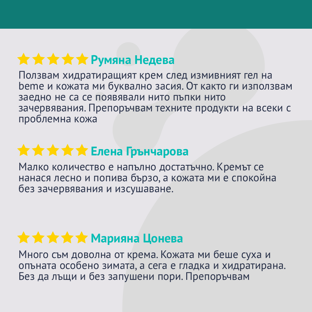beMe Хидратиращ Крем – Възстановяване и защита на кожната бариера