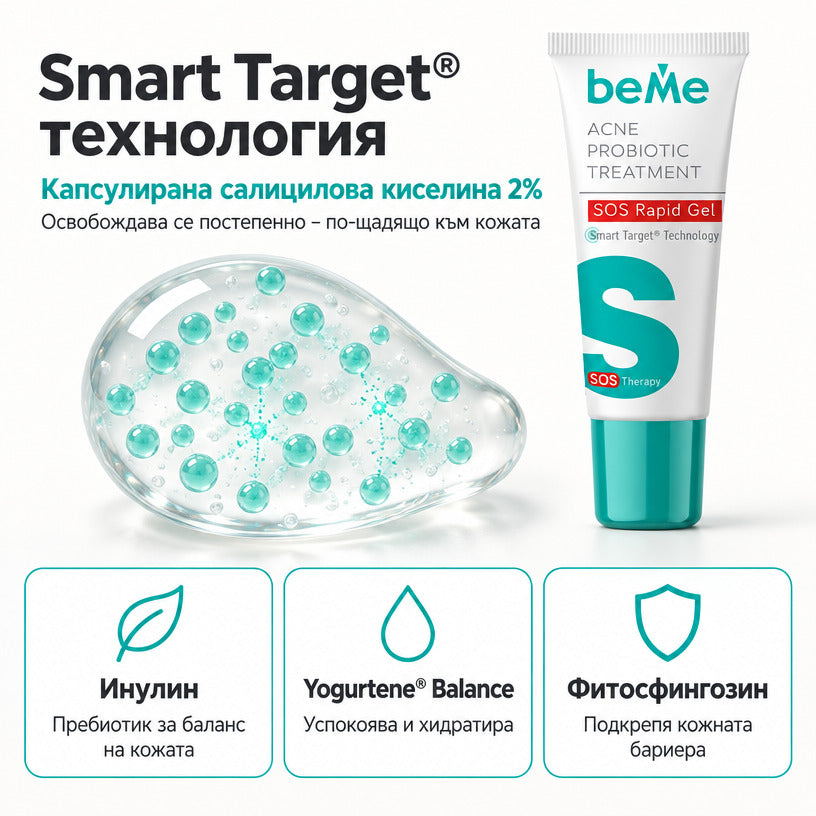 beMe SOS Rapid Gel – Спешна грижа за пъпки и белези
